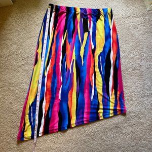 NWT Premise multi-color angled skirt, size Large